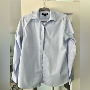 Lands End light blue button down shirt, size 10